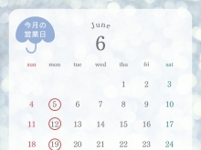 【焼菓子専門店カトルカール】６月の営業日カレンダーです