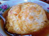 「南魚沼の町中華、城山本店さんでランチ。人気の炒飯にえび玉と醤油あんをかけた「天津炒飯」おすすめです。」