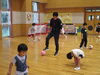ドリブルの練習中です♪「玉造小学校の先生と・・・☆彡」