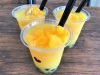 「「ごろごろパインソーダ」や「シャリシャリ100％オレンジジュース」を用意して、ご来店お待ちしています」