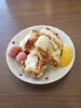 からあげ「チーズを炙りました。甲賀市からあげ金と銀。」
