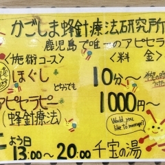 鹿児島で唯一のアピセラピー　＜海の見える温泉 千宝の湯＞