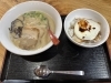 とんこつラーメン 焼豚玉子飯「【新入社員放浪日記】西条市ラーメン～お食事処みなたけ～」