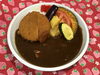 「本日のAランチは　夏野菜のメンチカツカレー」