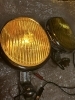 点灯テスト 2台とも綺麗に点灯します「ビンテージ BOSCH YELLOW FOG LIGHTS 」