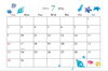 ７月のカレンダー(営業カレンダーではありません)「７月の営業予定」