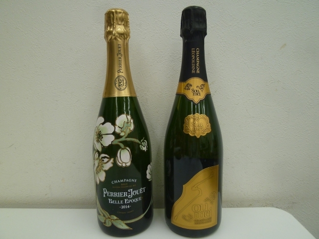 ペリエ・ジュエ・ベル・エポックとソウメイの2本「買取専門 金のクマ 沼津店　高級シャンパンをお売り頂きました♪」