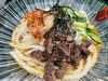 冷やし胡麻味噌ぶっかけカルビうどん　1100円税別「夏限定新作メニュー✨出来ました！」