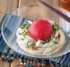 丸ごとトマト豆乳そーめんで一人ランチ「暑い日の一人ランチは豆乳丸ごとトマト豆乳そーめんで(*^^*)」