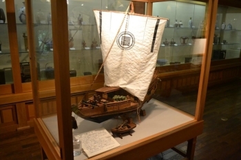 白鷹の樽廻船の模型