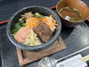 石焼きミニビビンバ  明太子トッピング「小腹がすいた時には　　石焼きミニビビンバ ！！」