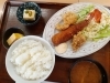 「自家製仕込みの大海老フライと鶏の唐揚げ定食」