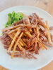牛肉細切りと新ゴボウの味噌炒め「7/30 Today’s Special 牛肉細切りと新ゴボウの味噌炒め 日替わり おすすめ ランチ 夜ご飯 木更津 中華 金龍」