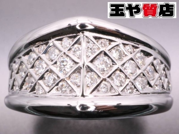 ピキョッティ PICCHIOTTI ダイヤ0.55ct 格子 リング 12号 K18WG