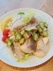 白身魚のオクラとろろ甘酢「8/7 Today’s Special 白身魚のオクラとろろ甘酢　日替わり　おすすめ　ランチ　夜ご飯　木更津　中華　金龍」
