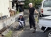 ちょっと休憩。「暑い中頑張りました！」