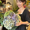 「アンティークなアジサイ★岡山市南区若葉町、コルティーレ、小さな花屋さん、花束、アレンジ、祝い、観葉植物、ドライフラワー　」