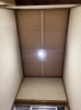 トイレ竿縁天井張替「豊中市にて雨漏れによるトイレの竿縁天井の修繕工事させていただきました。」