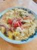  トマトと焼き豚の酸辣タンメン「8/14 Today’s Special トマトと焼き豚の酸辣タンメン　日替わり　おすすめ　ランチ　夜ご飯　木更津　中華　金龍」