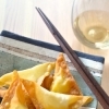 ガリとチーズの揚げワンタン