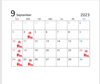 「９月のカレンダー」
