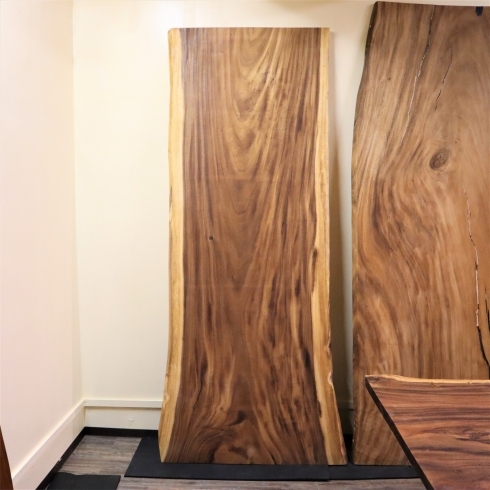 「[特大サイズの一枚板]の紹介。6～8人で使用可能なサイズの一枚板テーブル、無垢のテーブル、ダイニングテーブルのご紹介。札幌市清田区の家具の店、Ties interior。」