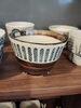 この鉢おすすめ！1500円「新作 陶器入荷！ すべて八王子の陶芸家さんの作品。大量生産にはない味わいをぜひ。八王子市の花 ヤマユリ柄おすすめです。八王子 陶芸家 陶器 鉢 一点物 焼き物 器 食器　上島 久野 中田 橋本 亀田」