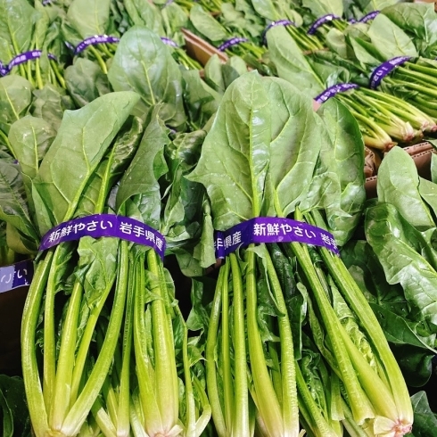 「岩手県産「ほうれん草」です～♪♪」