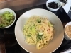 「本日のランチはサバ煮定食＆具だくさん和風パスタです！」