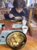 温かい野菜けんちん蕎麦　妻です^ ^「ズル休み(^^;;  西船橋のアンティークショップ」