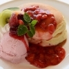 いちごのホットケーキ