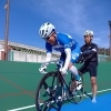 ニルス初のバンク練習
