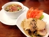 焼豚の前菜とスープ。