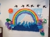 かがやきに虹が🌈燕さんこんにちは❣️「99歳のご入居者様で～す。　こんなにｶﾜ(・∀・)ｲｲ!!99歳はなかなかいませんよ🤗」
