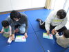 足形アートのカード☆「今日は「うさぎぐみ」がありました。」