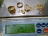 全部で29.7グラムですが・・・「買取専門 金のクマ 沼津店　生前整理の貴金属アクセサリーたち」