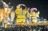 2025年10月16日撮影｜寄せ太鼓の様子（大生院・中萩地区夜太鼓）