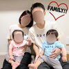 「双子ちゃんの「We are Twins」家族Tシャツをお手伝いしました！」
