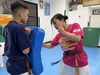 女子も力強い突き👊「7/2(火)の稽古風景≪ 明石/空手/スポーツ/運動/幼児/小学生/お稽古/習い事≫　」