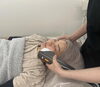 その後にハイフを当てます「目を開けたら小顔【福井市エステ/ほぼ無痛ハイフ/小顔/造顔リフト/男性にもおすすめ】」