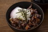 宮崎牛すじ煮込みミニ丼・味噌汁セット「日本料理「日向海」の夏限定ランチ営業中🍽」