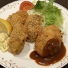カニクリームコロッケとカキフライ