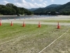 会場は五十鈴川ほとりの駐車場「ヨガイベント in 伊勢」