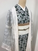 アイボリー✖️フラワー柄　丈100cm 裄70cm「春夏秋に活躍！ロング丈単衣羽織が豊富に揃いました」