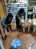 ここは母さんでは出来ないねとか言いながら、お見事「サンショウウオ(木製)完成しました。」