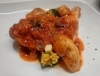 骨付き鶏もも肉のトマト煮込み「本日からのランチ3種のご紹介です♪」