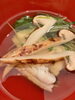 松茸とヒラメのお吸い物「秋の味覚の王様　岩手県産松茸　完売しました」