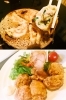 家の婆ちゃんの餃子（上）
自慢の鶏のからあげ（下）「御食事処 濱松屋」