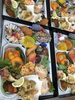法要折詰料理。「来月は、紐落としですね…」