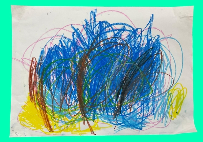 2歳児描画「1～2歳児の描画は感覚あそび」